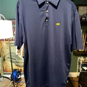 Masters Dark Blue Polo Shirt with Embroidered Logo